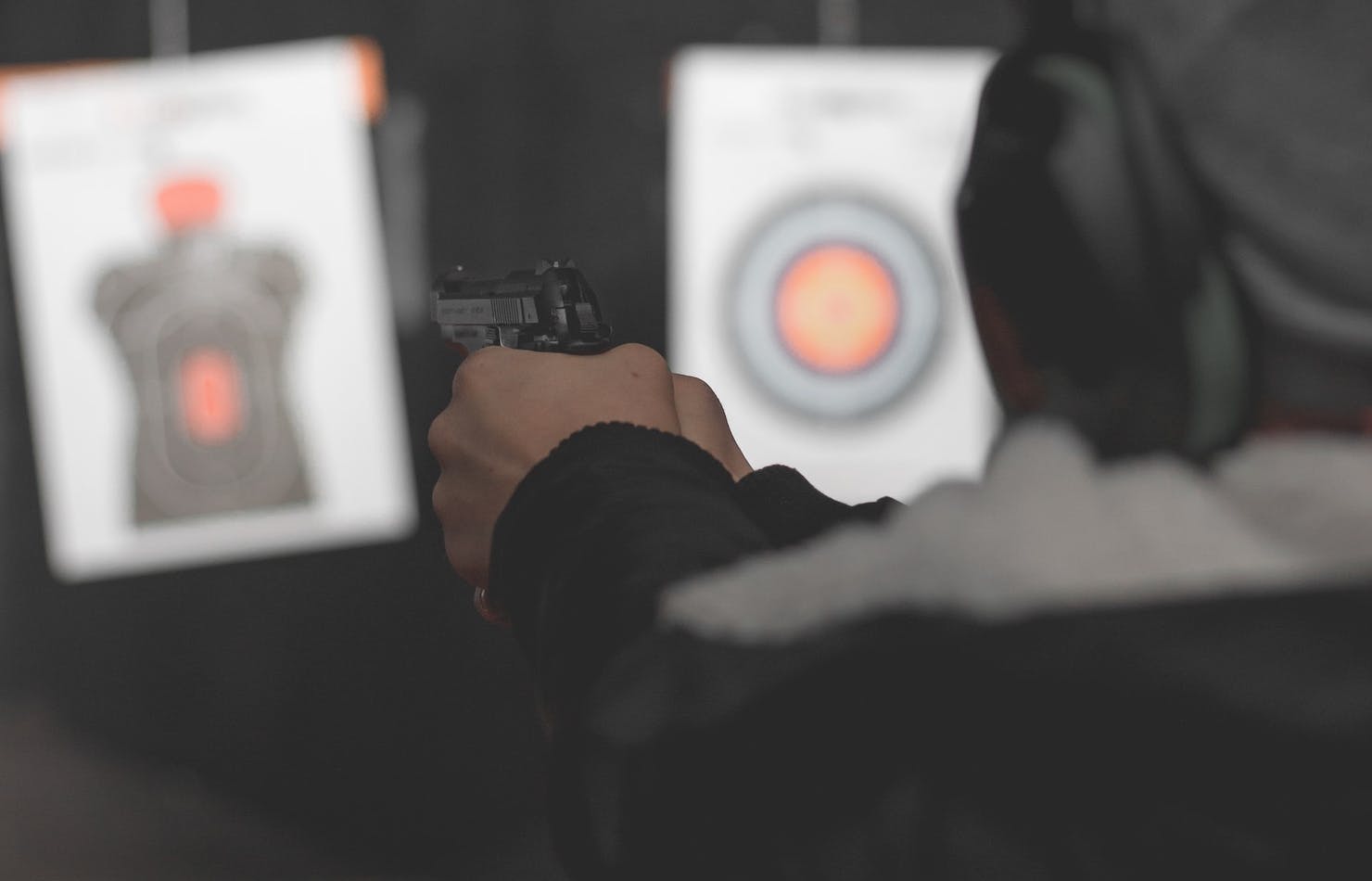 Target shooting at gun range